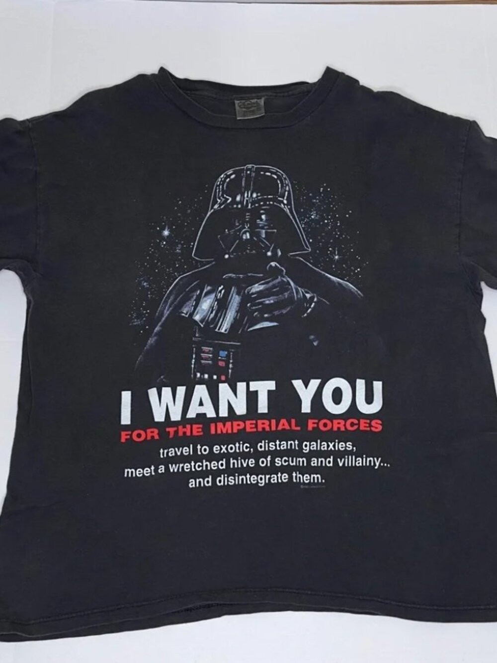 Vintage 1996 Star Wars Darth Vader Graphic T-Shirt Men's XL Black